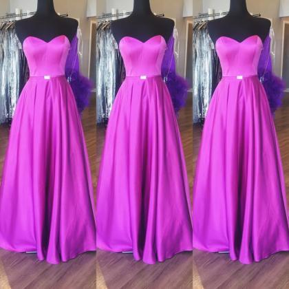 Purple Sweetheart Prom Dresses Wedding Party..