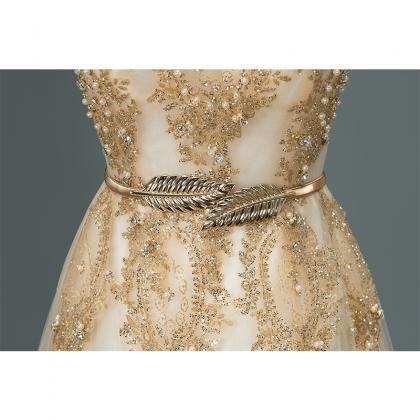 Evening Dress Long Beading Formal Gown Prom..