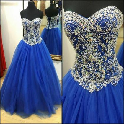 Evening Dresses Vestido Para Festa Royal Blue..