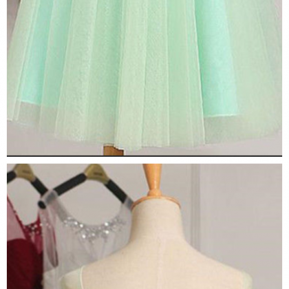 Light Green Homecoming Dress With Beads..