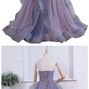 Real Long Prom Dress Elegant Puffy Vestido De..