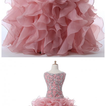 Charming Prom Dress, Blush Quinceanera Dress..