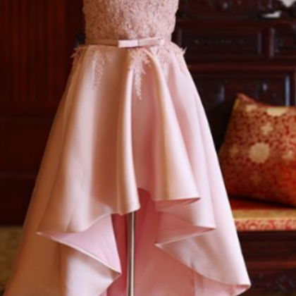Cute High Low Homecoming Dresses, Lace-up Formal..