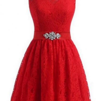 Full Lace Mini Party Dresses, Scoop Neck Short Women Homecoming Dresses ...