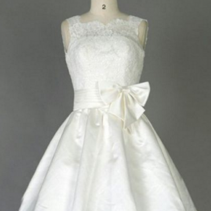 White Homecoming Dresses Zipper-up Sleeveless A..