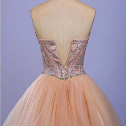 Sleeveless Champagne Homecoming Dresses A Line..