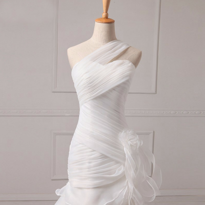 Long Wedding Dress, Organza Wedding Dress, Mermaid..