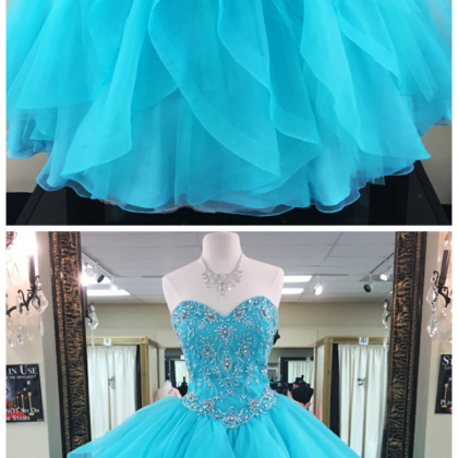 Turquoise Quinceanera Dresses,ball Gowns Prom..