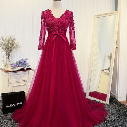 Lace Evening Dresses ,long Party Beaded Women..