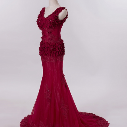 Lace Mermaid Evening Dresses Party , Women Prom..