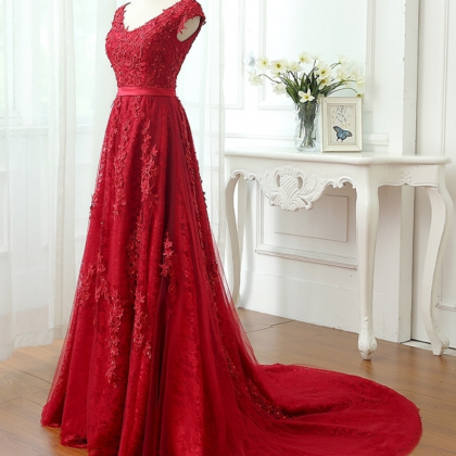 Lace Evening Dresses , A Line Prom Formal Evening..
