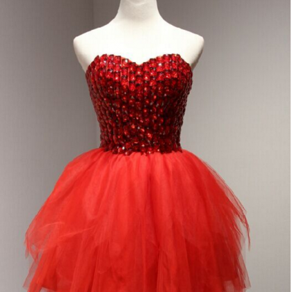 Homecoming Dress, Red Short Homecoming Dresses,..