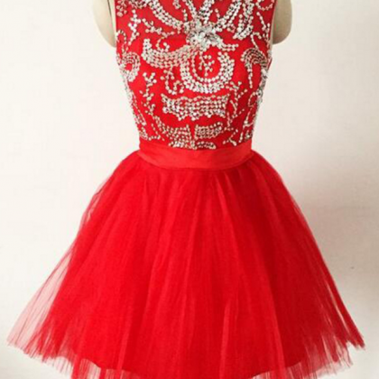 Red Homecoming Dresses,tulle Homecoming..