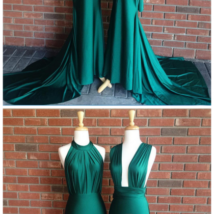 Green Prom Gowns,mermaid Prom Dress,elegant..