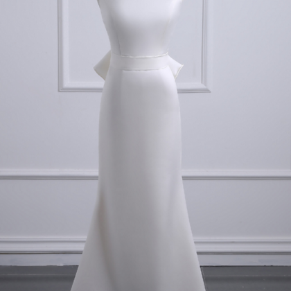 Ivory Sleeveless Mermaid Wedding Dress Featuring..