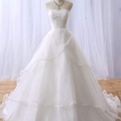 Strapless Sweetheart A-line Wedding Dress With..