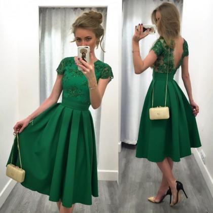 Green Short Homecoming Dress