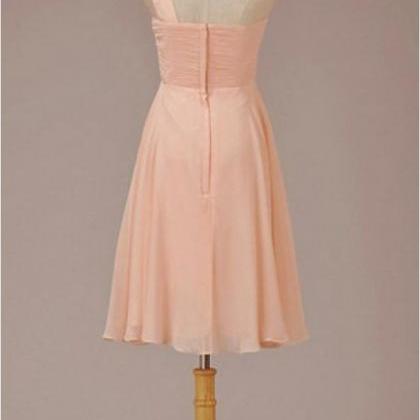 Pink Homecoming Dresses Sheer Back Sleeveless A..