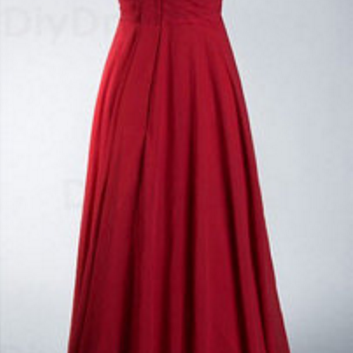 Long Chiffon Dress With Lace Bodice Marigold