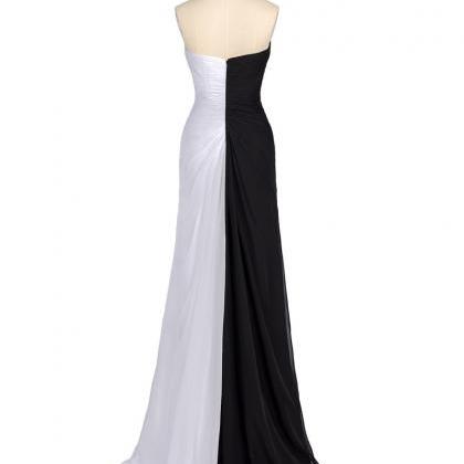 Black And White Prom Dresses,formal Women Evening..