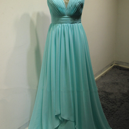 Custom Charming Chiffon Prom Dress,o-neck Prom..