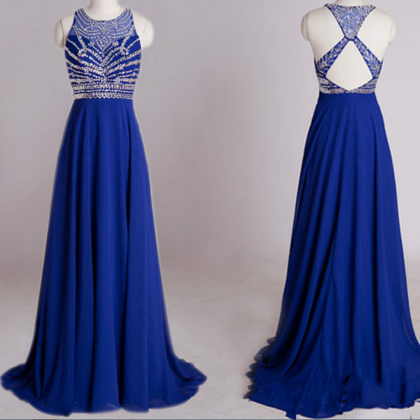 Backless Prom Dresses,royal Blue Prom Dress,open..