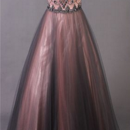 Halter Tulle Prom Dresses With Keyhole Back,..