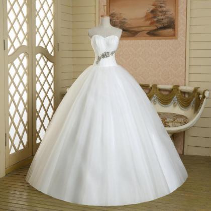 Sparkling Crytal Beaded Princess Ball Gown Wedding..