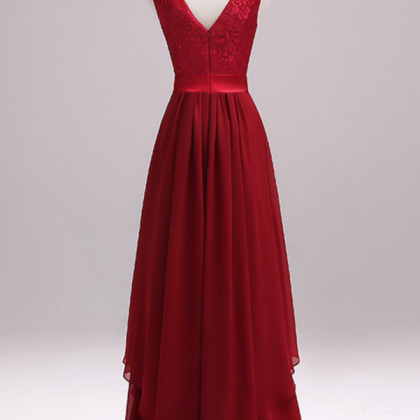 The Exquisite Silk Gauze Edge Evening Dress Red..