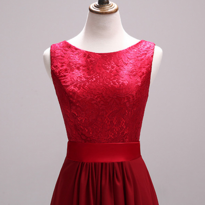 The Exquisite Silk Gauze Edge Evening Dress Red..