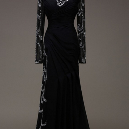 Evening Dress Sexy To The Silk Black Pearl..