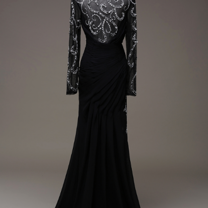 Evening Dress Sexy To The Silk Black Pearl..