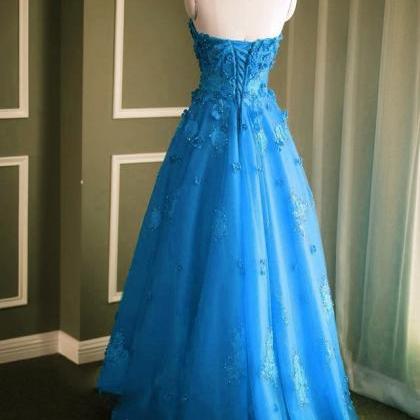 Ice Blue Prom Dress,sweetheart Prom Dress,tulle..