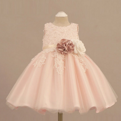 Light Pink Flower Girl Dress, Light Pink Baby Girl..