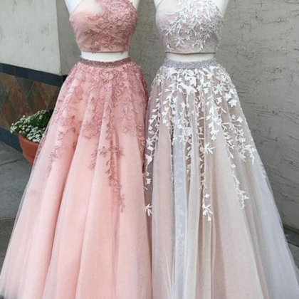 Two-piece Formal Dress Featuring Beaded..