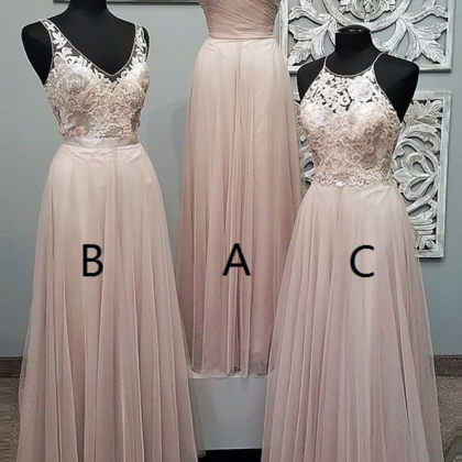 Sweetheart Floor-length Pearl Pink Tulle Prom..