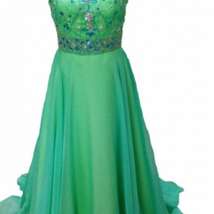 Elegant Green Prom Dresses A Line Sweetheart..