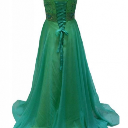 Elegant Green Prom Dresses A Line Sweetheart..