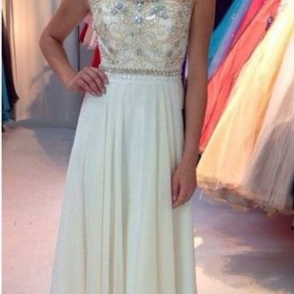 Cap Sleeve Prom Dress, Long Prom Dress, Pretty..