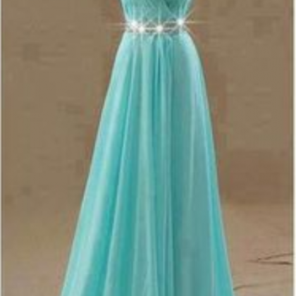 Sexy Prom Dress, One Shoulder Prom Dresses,blue..