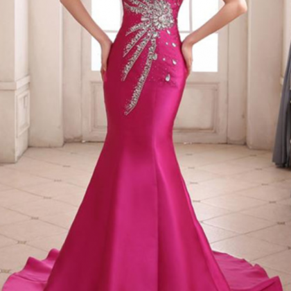 Mei Red Section Nail Ball Party Dress. Prom..