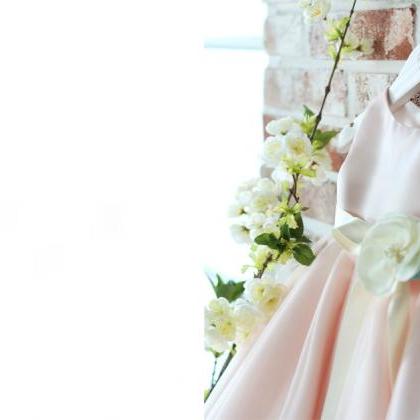 Flower Girl Dress, Pink Flower Girl Dress, Light..