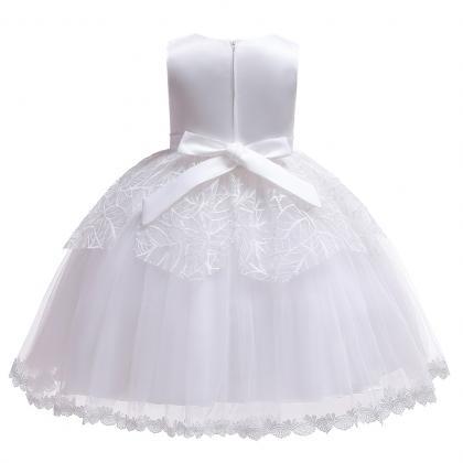 Lace Flower Girl Dress Princess Wedding Communion..