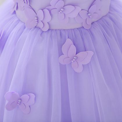 Newborn Baby Girl Dress Cap Sleeve Butterfly..