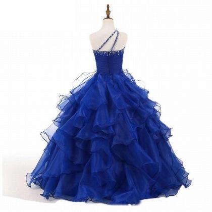 Real Photo Lovely Blue Flower Girl Dresses For..