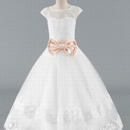 Flower Girl Dresses For Weddings Ball Gown Cap..