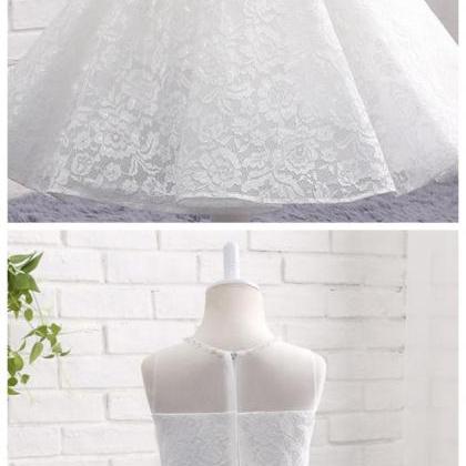 Lace Flower Girl Dress With Pearl
