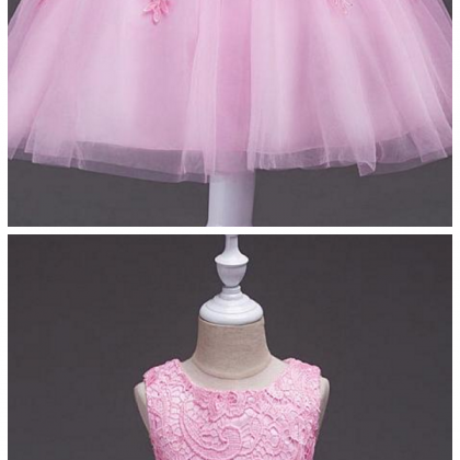 Tulle Jewel Neckline A-line Flower Girl Dress With..