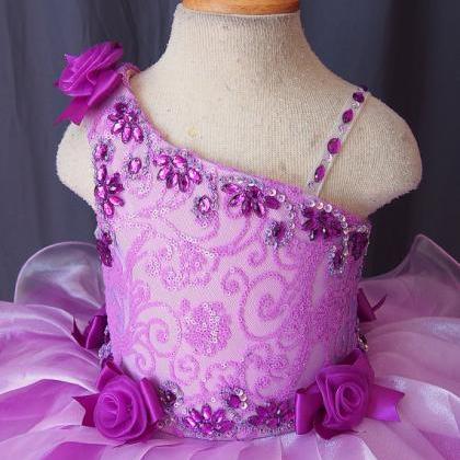 Lovely 2015 Purple Cupcake Girls Pageant Dresses..