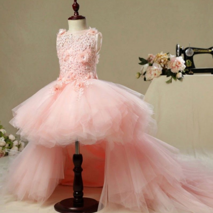 Pink Lace Girl's Tulle Cute Kids..